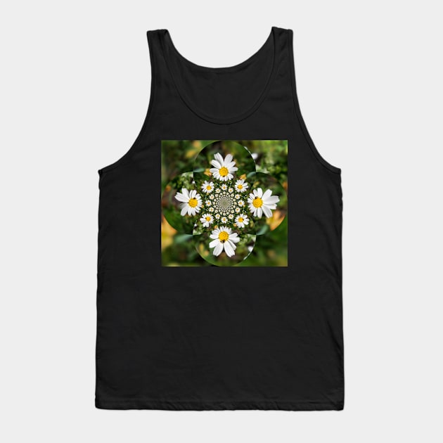 Magic Field Summer Grass - Chamomile Flower with Bug - Polarity Tank Top by GrandTartaria